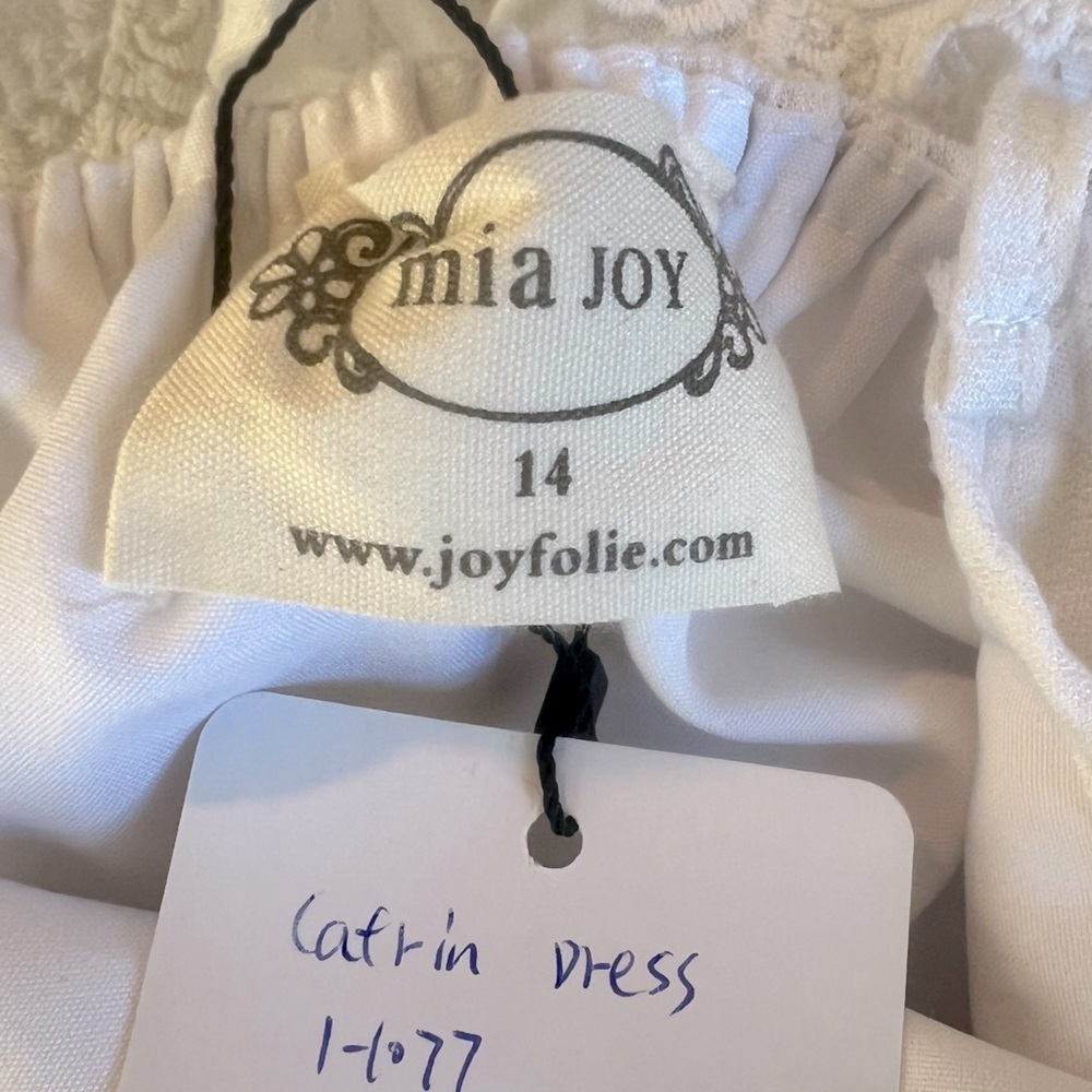 Joyfolie | Girl’s Boho Cottagecore Catrin Lace Ruffle Maxi Dress White | 14 - Picture 12 of 14